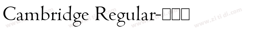 Cambridge Regular字体转换